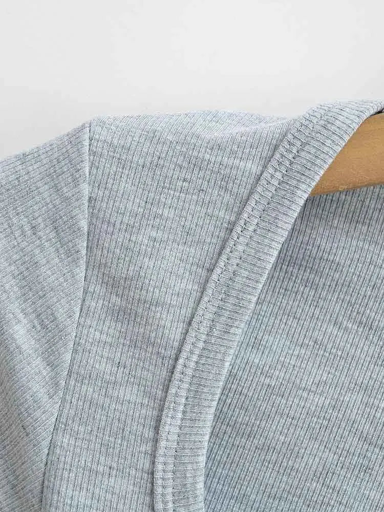 Crop Top Femme Col Carré Slim Stretch Manches Courtes Sexy – T-Shirt Court Élastique Casual Été | Mode