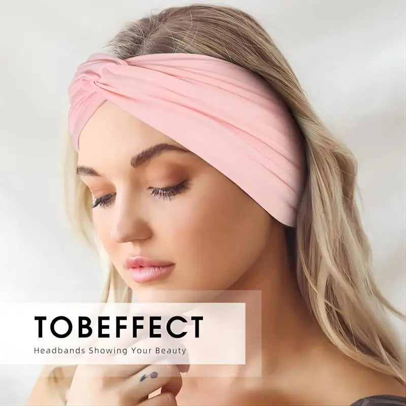 Bandeau Cheveux Large Élastique Femme – Sport, Yoga, Running & Maquillage | Turban Anti-Transpiration | Multiusage Tendance