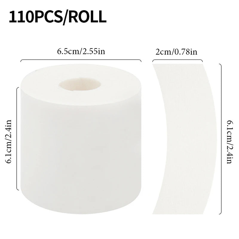 Bandelettes Mousse Sous Cils – Rouleau 110 Pcs | Accessoires Extension & Lift