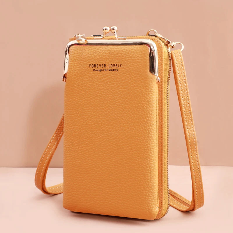 Mini Sac Bandoulière Femme Cuir Mat – Pochette Messenger Clutch Téléphone Tendance