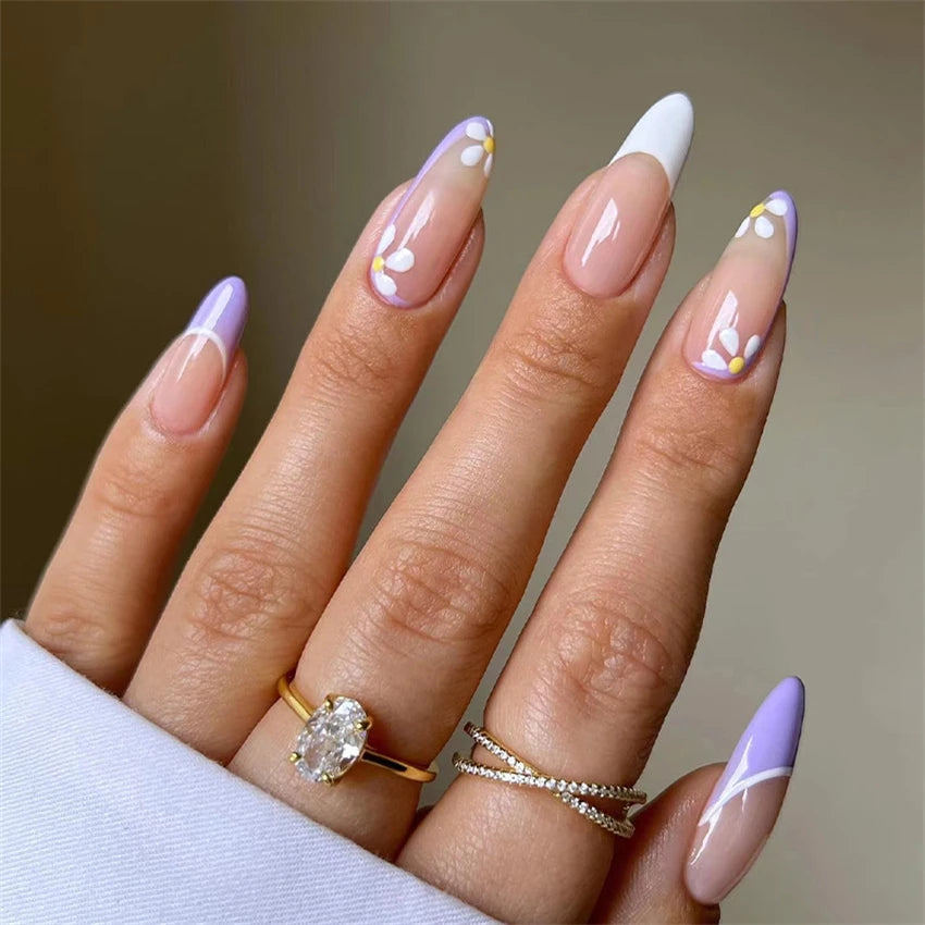 24 Faux Ongles Ballerina & Coffin Amovibles – Manucure Prête à Porter, Forme Amande & Coffin | Décoration Ongles Femme & Fille