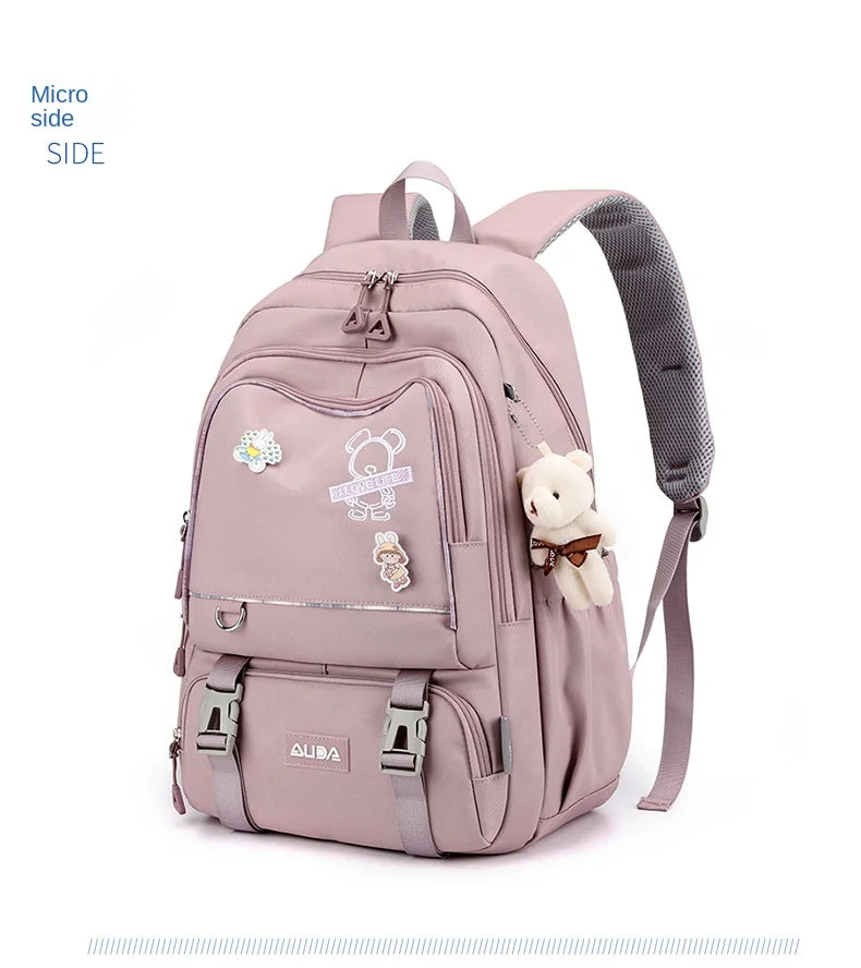 Sac À Dos Scolaire Kawaii Fille Ado – Grand Cartable Collège Lycée Laptop Voyage
