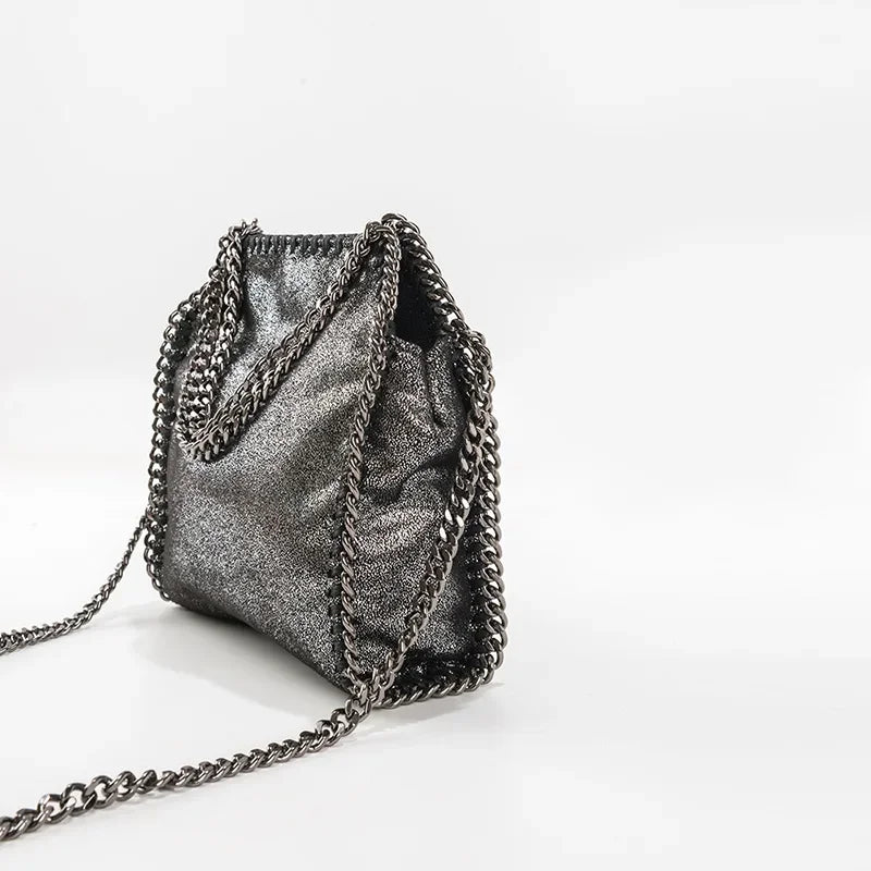 Damen-Handtasche, gesteppt, Kette – Umhängetasche Designer Luxus Chic