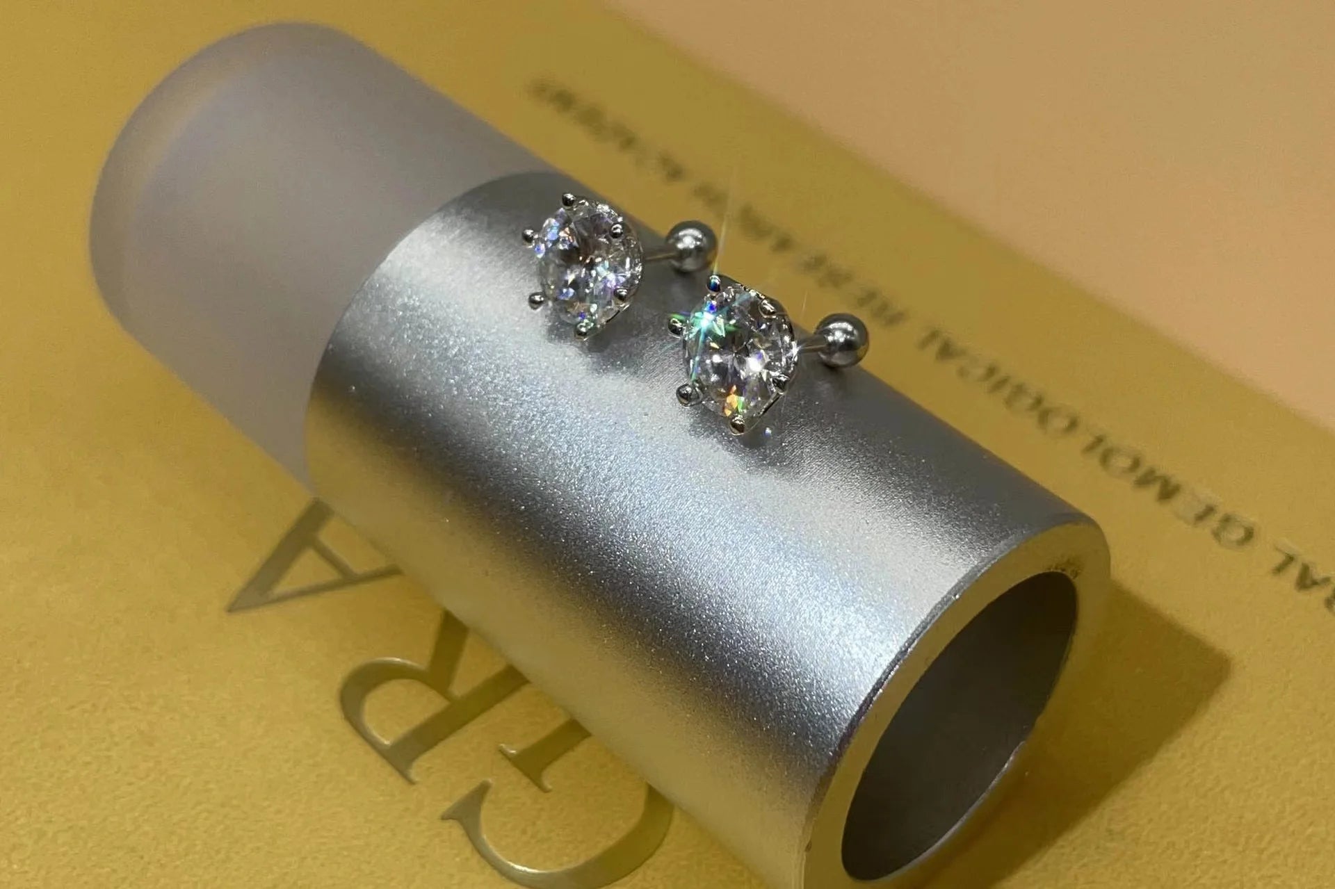 Puces Moissanite Vis Argent 925 Couleur D 6 Griffes – Éclat Diamant Éblouissant | Bijou Mariage & Fine Jewelry Femme | Cadeau Luxe