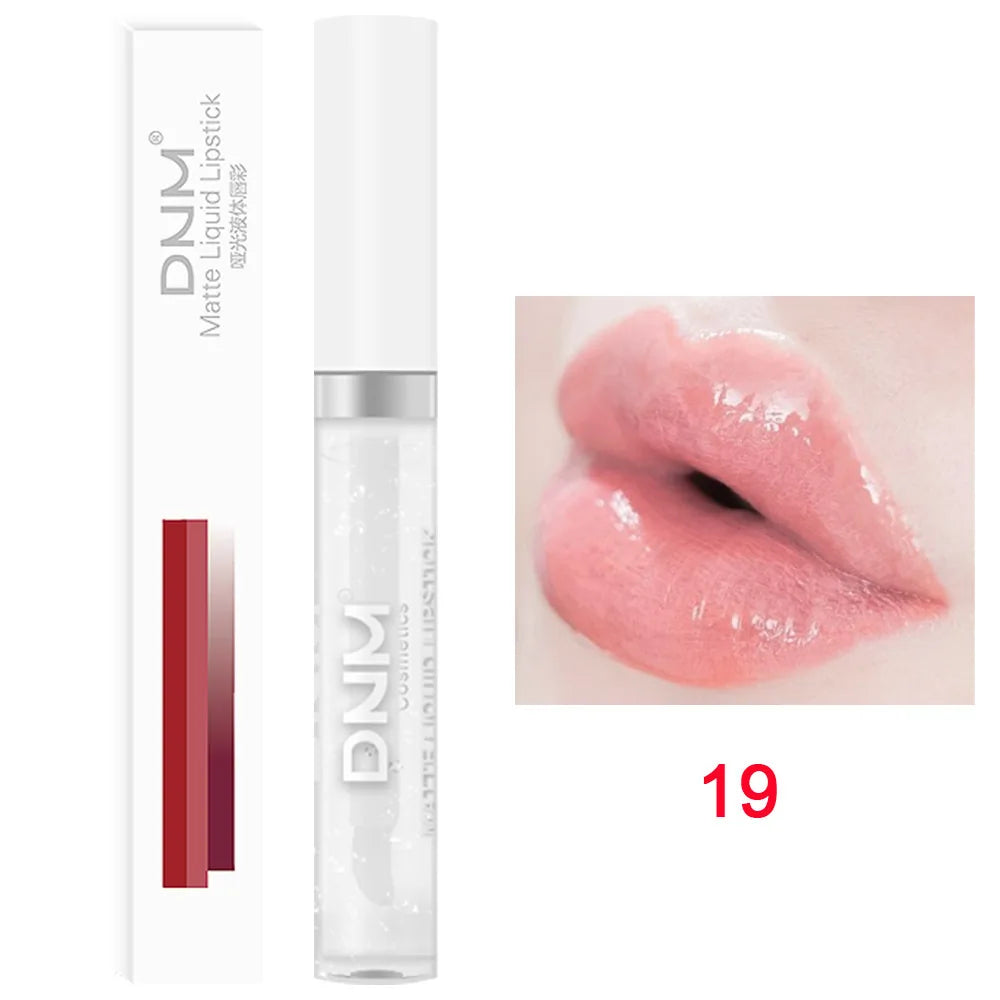 Gloss Velvet Mat DNM 18 Couleurs – Waterproof Longue Tenue | Lip Tint Nude, Rouge & Violet