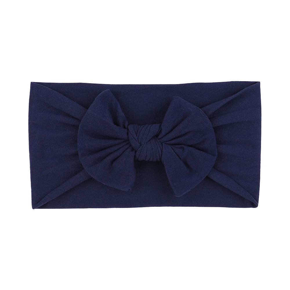 Bandeau Nœud Bébé Fille Élastique Large – Turban Headband Accessoire Cheveux 48 Couleurs