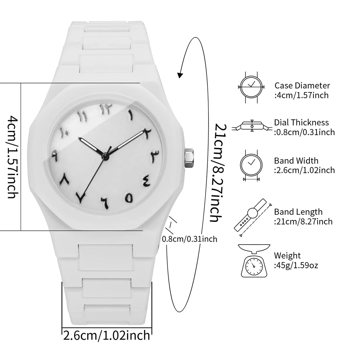 Montre Femme Fille Quartz Bracelet Plastique Casual Analogique – Fashion Cadeau Tendance