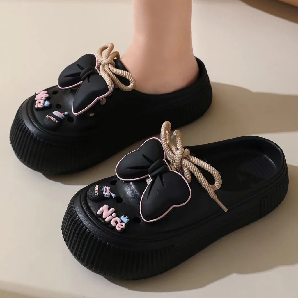 Sandales DIY Plateforme EVA Fleurs Plage 2025 – Semelle Épaisse Anti-Glisse Jardin Clogs