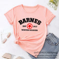 T-Shirt Femme Barnes 1917 Vintage Winter Soldier Bucky Barnes Manches Courtes – Fan Marvel | Été