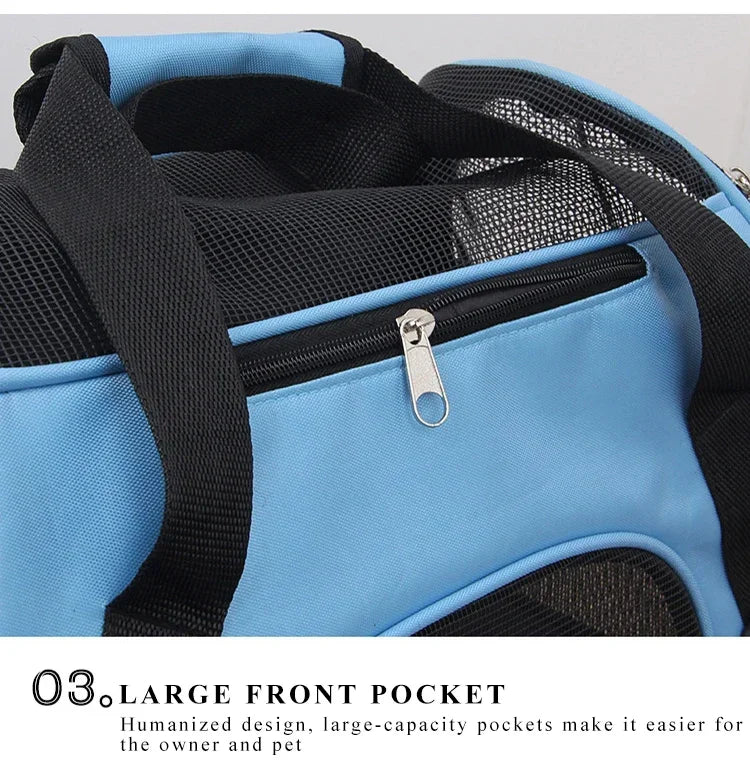 Sac Transport Chat & Chien Portable Mesh Respirant Pliable – Sac à Main Voyage Petite Race | Transport Animaux de Compagnie