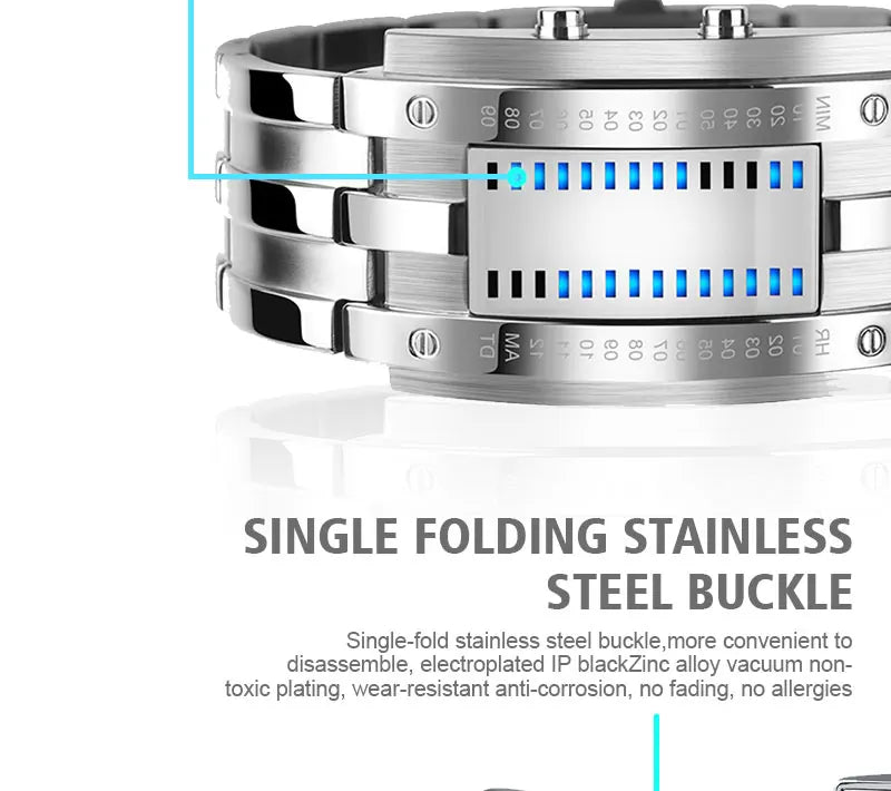 Montre Couple SKMEI 0926 LED Digital – Acier Inoxydable Étanche 5Bar Sport Créatif