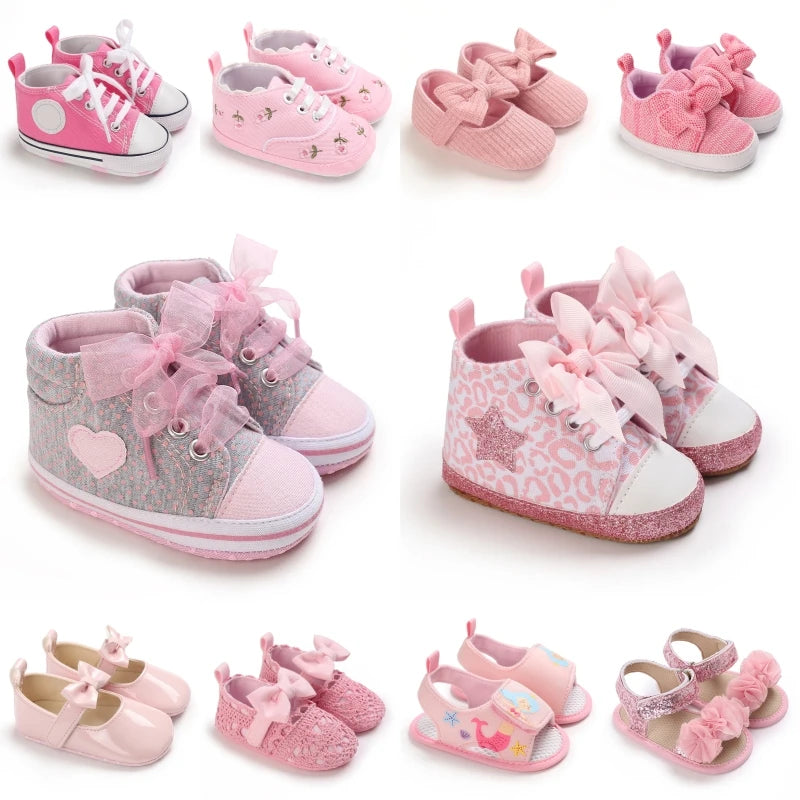 Chaussures Bébé Fille Rose Semelle Souple – Ballerines Légères Confortables Premiers Pas Casual