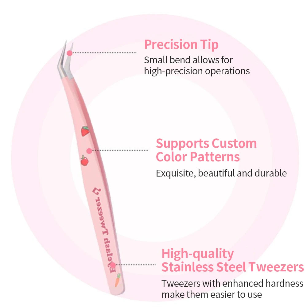 Pinces Extension Cils Inox – Outil Pose Cils & Nail Art | Ramasse-Strass