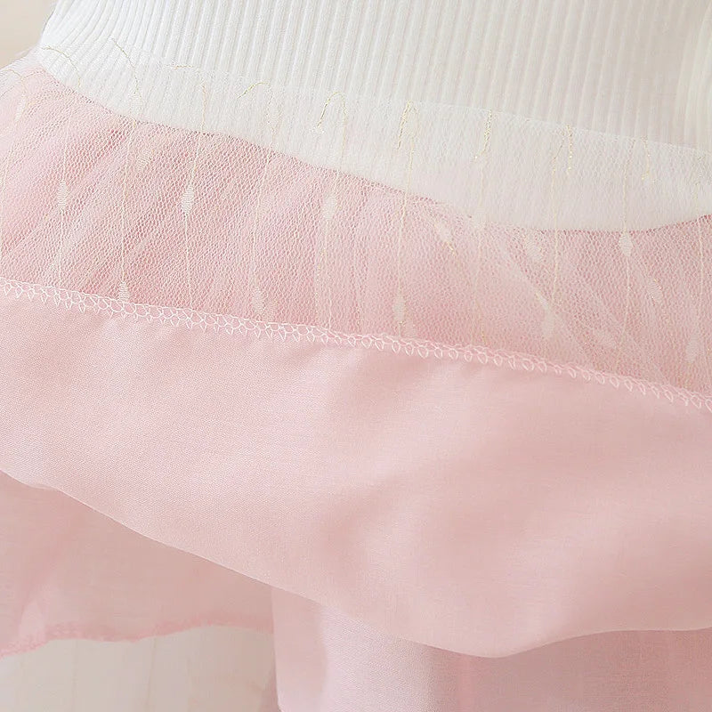 Robe Princesse Bébé Fille Été Tulle Fleurs Ruban – Robe Anniversaire Fête Mignonne Enfant
