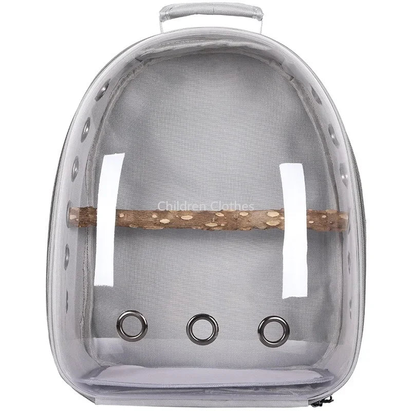 Sac Transport Perroquet & Oiseaux Backpack Acrylique – Perchoir, Mangeoire, Cage Portable | Perruche, Cocatièl & Lapin