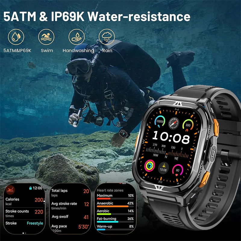 Smartwatch XIAOMI Sport GPS Boussole Appel BT Altimètre Santé – Étanche 3ATM Natation