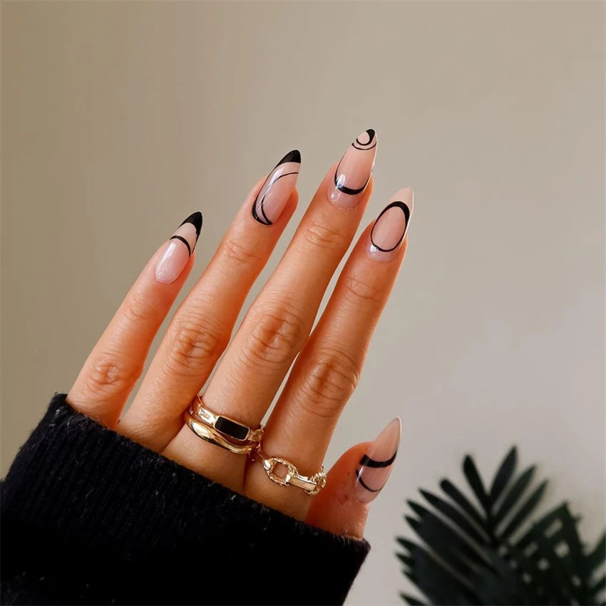 24 Faux Ongles Ballerina & Coffin Amovibles – Manucure Prête à Porter, Forme Amande & Coffin | Décoration Ongles Femme & Fille