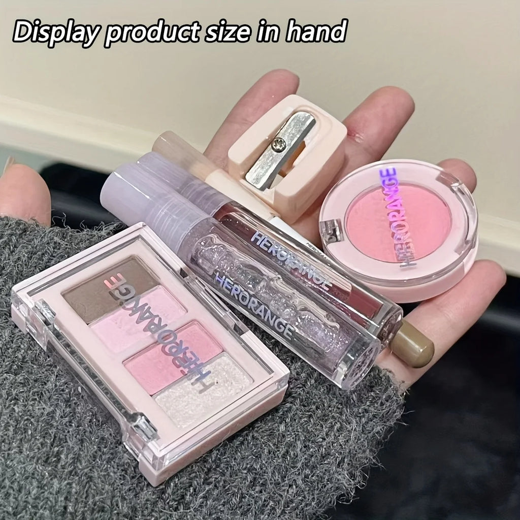 Kit Maquillage Mini 6 Pcs Herorange – Gloss, Lip Tint, Eyeliner, Blush & Fard à Paupières | Waterproof Longue Tenue