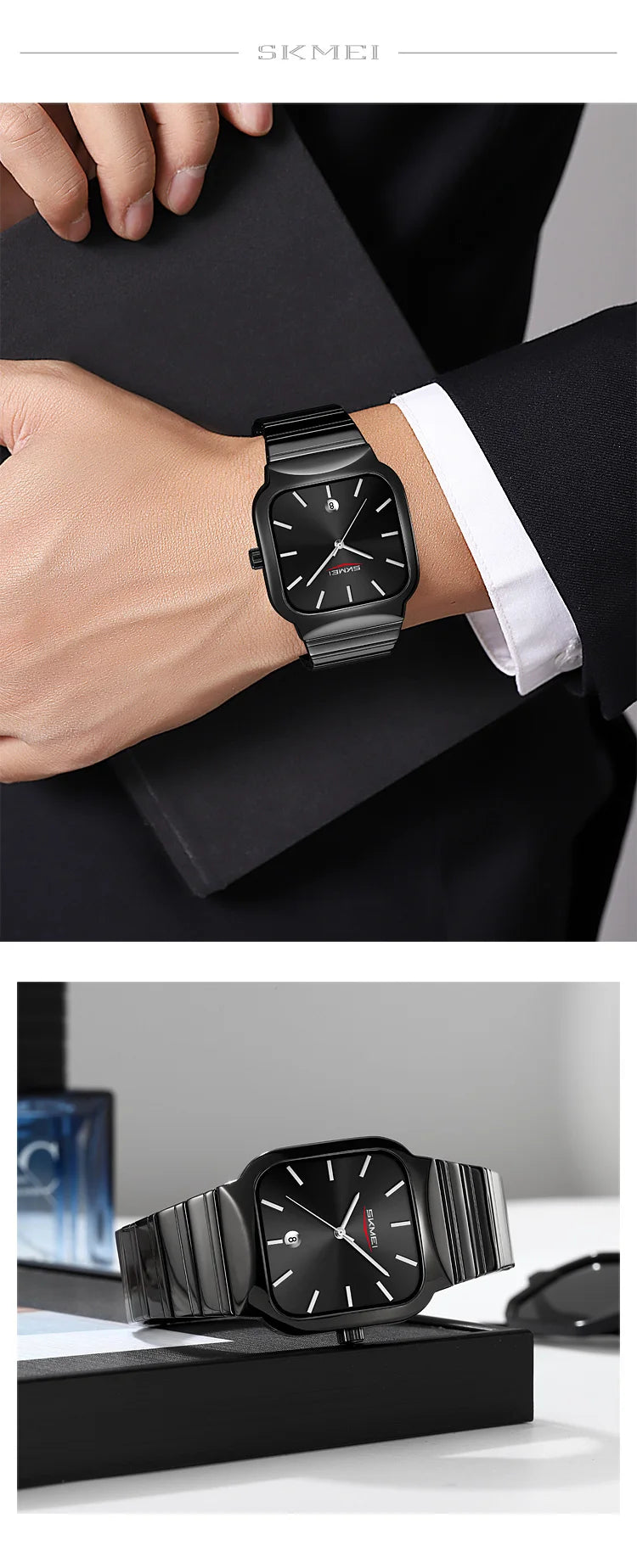 Montre Unisexe SKMEI Luxe Quartz Bracelet Acier – Analogique Date Étanche Fashion