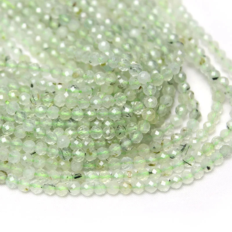 Perles Quartz Vert Raisin Naturel Facetté 2-3-4mm – Pierres Gemmes Vrac DIY | Bracelet, Boucles d'Oreilles & Bijoux Fait Main | Matériaux Lithothérapie