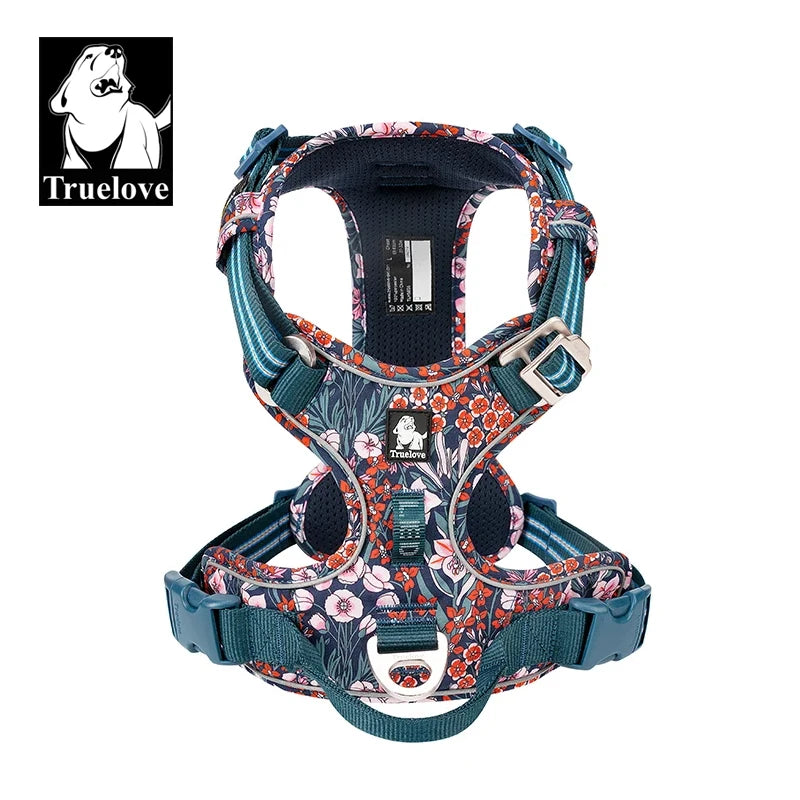 Harnais Chien TRUE LOVE Anti-Traction Nylon Réfléchissant Réglable – Confortable Enfilage Facile Toutes Tailles | Truelove TLH5654