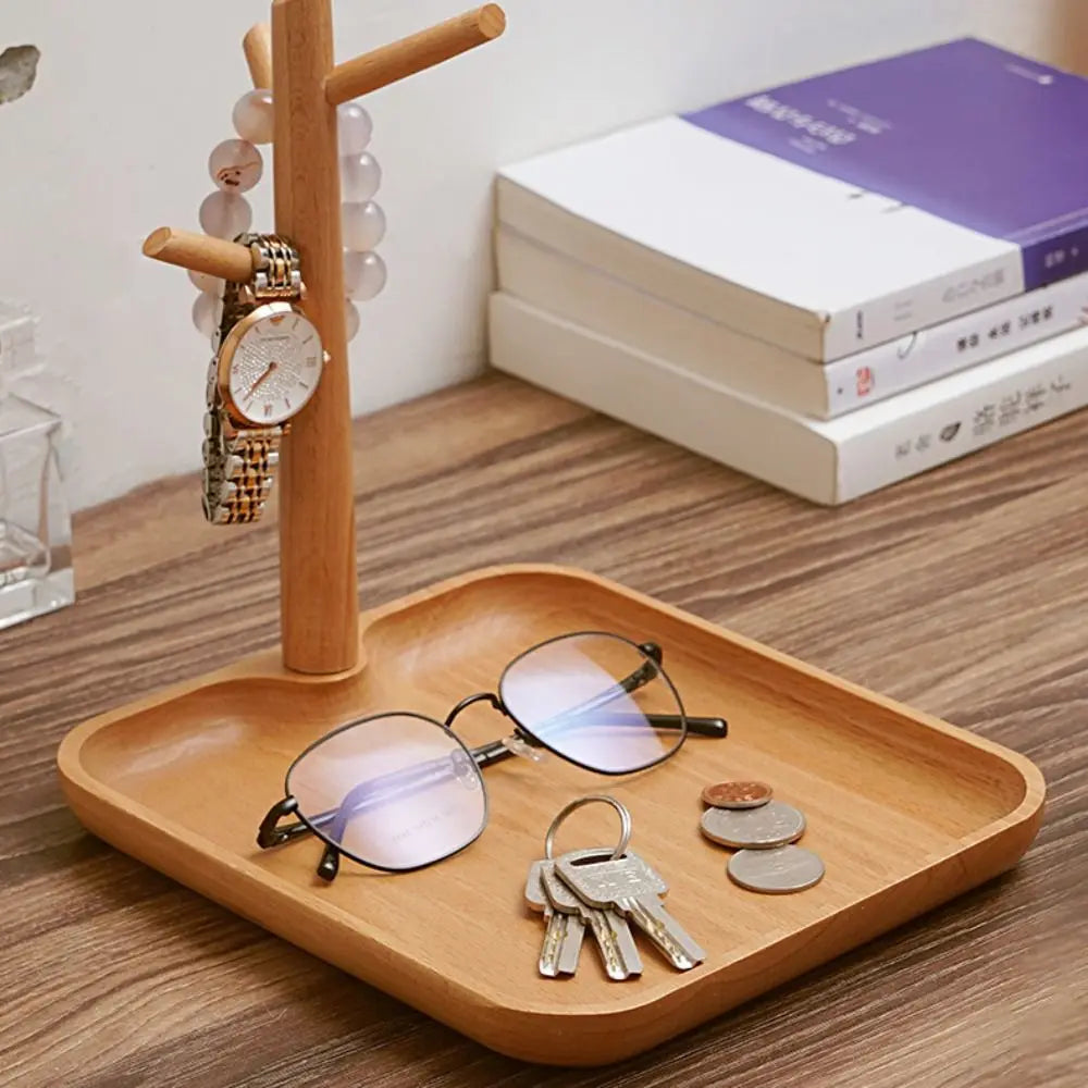 Holzregal Ast Natur Tassen & Schmuck – Büro-Organizer Tablett Home Deko