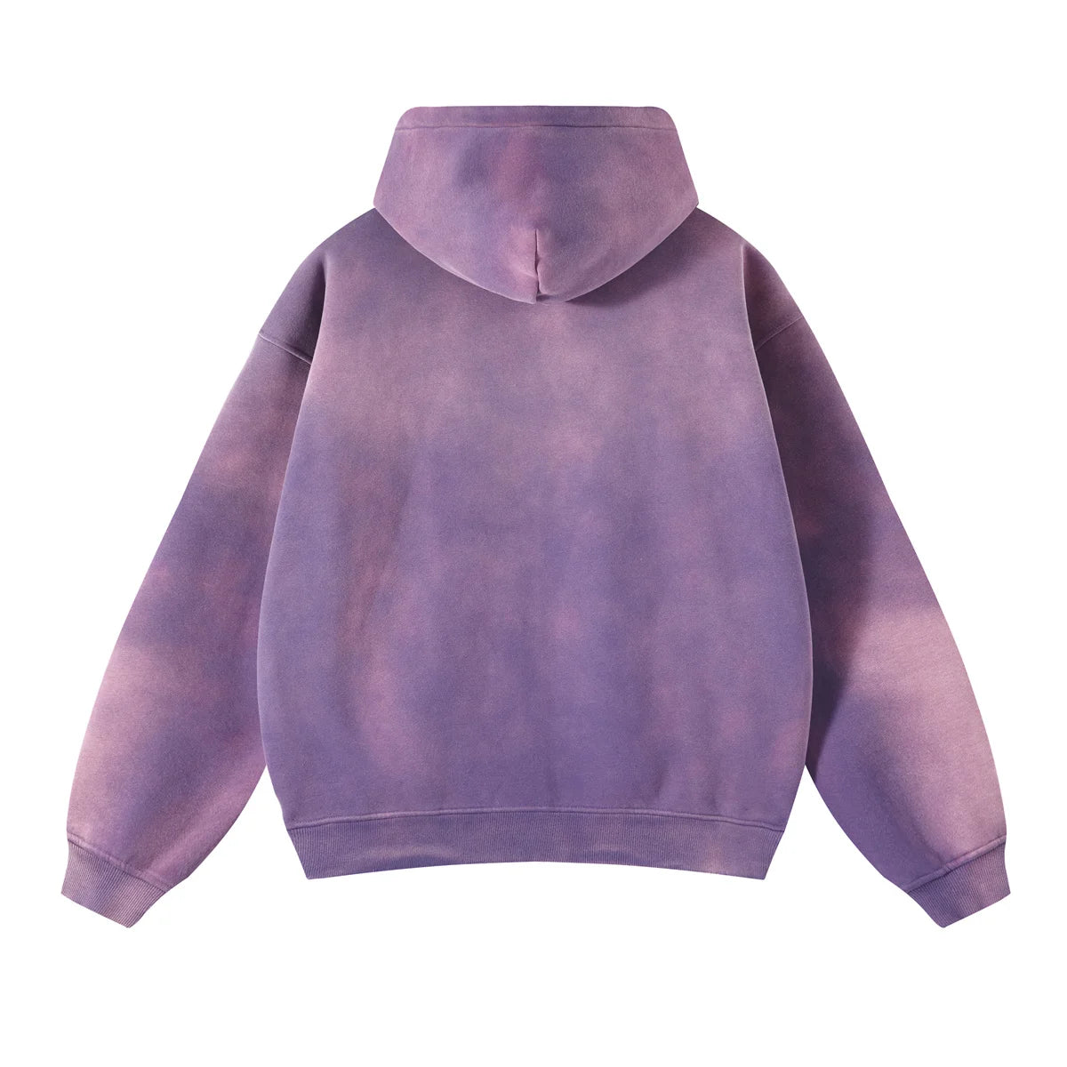 Hoodie Homme Oversize Zip Tie Dye Dégradé – Sweat Cardigan Peluche Loose Grande Taille Hiver | Mode Homme Premium