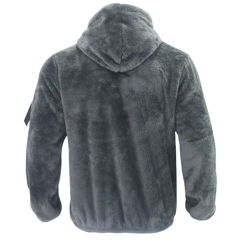Veste Homme Automne Hiver Polaire Double Face Chaude Capuche Loose Casual Coupe-Vent – Manteau Chaud Tendance Saison Froide | Mode Homme Premium