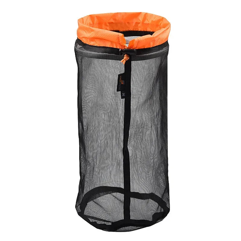 Sac Filet Nylon Ultraléger Cordon – Rangement Sac de Couchage Voyage Randonnée Camping Outdoor S/M/L/XL/XXL