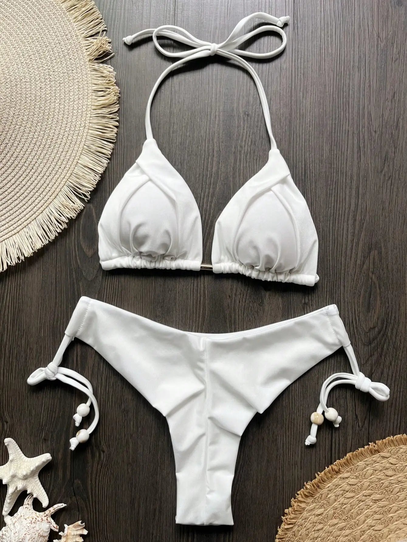Bikini Femme Triangle Brésilien Push-Up – 13 Coloris | Maillot de Bain 2 Pièces Sexy Plage Été