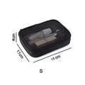 Trousse Maquillage Filet Noir Voyage – Fermeture Éclair | Organisateur Cosmétique Portable
