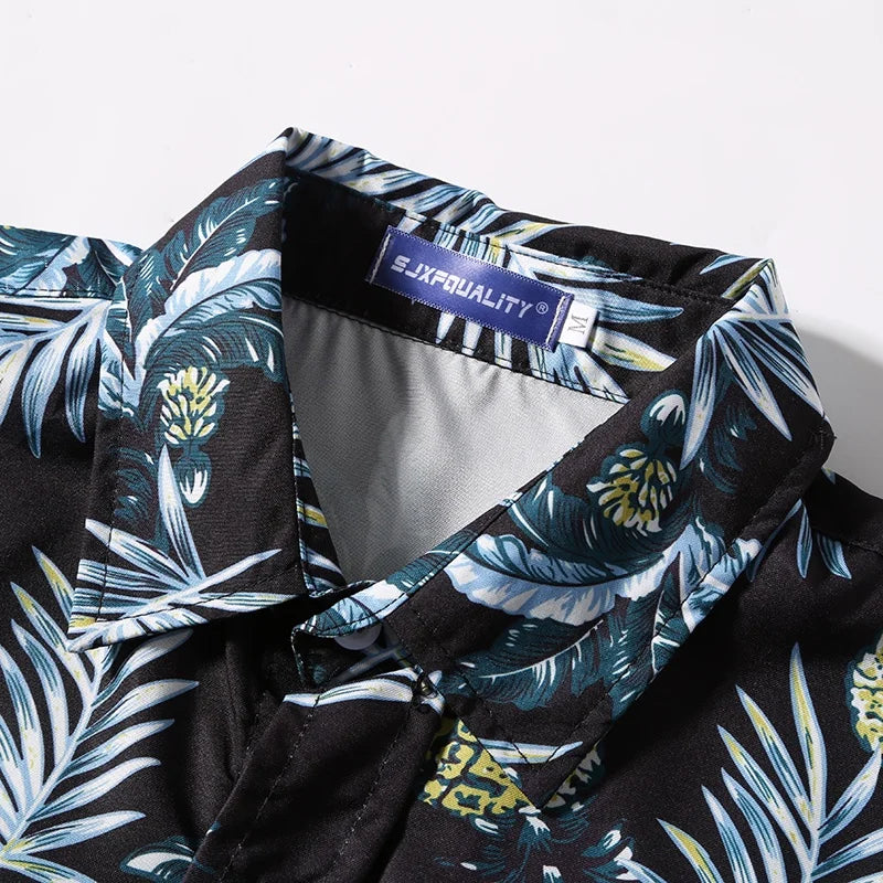 Herren Polohemd Sommer bedruckt Kurzarm leicht Stehkragen – Strand Freizeit Top Trend | Elegante Herrenmode
