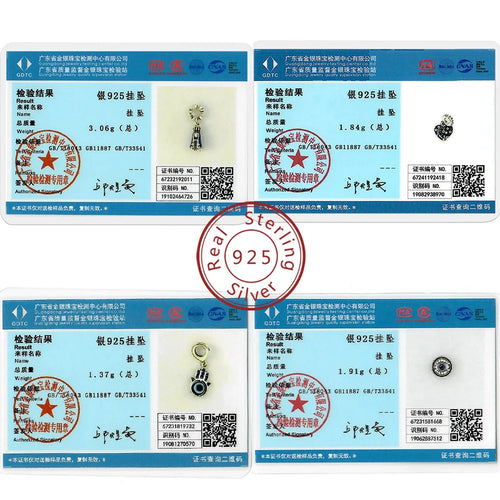 Charm Argent 925 Bleu Rotatif – Œil Démon, Main, Lune & Ciel Étoilé | Perle Pendentif Bracelet Femme | Bijou Spirituel & Mystique