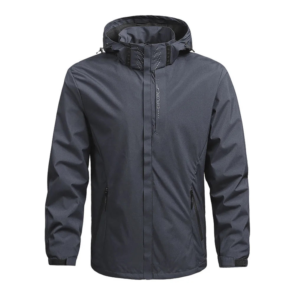 Veste Imperméable Homme Légère Capuche Outdoor Randonnée Coupe-Vent Anti-Pluie Escalade Trekking – Imperméable Sport Nature | Mode Homme Outdoor Premium
