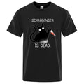 T-Shirt Homme Chat Noir Schrödinger Humour Science Coton Doux Oversize Manches Courtes Streetwear Pop Culture Geek Tendance Confortable – T-Shirt Geek Premium Chat Schrödinger Oversize | Mode Homme Pop Culture Geek Premium