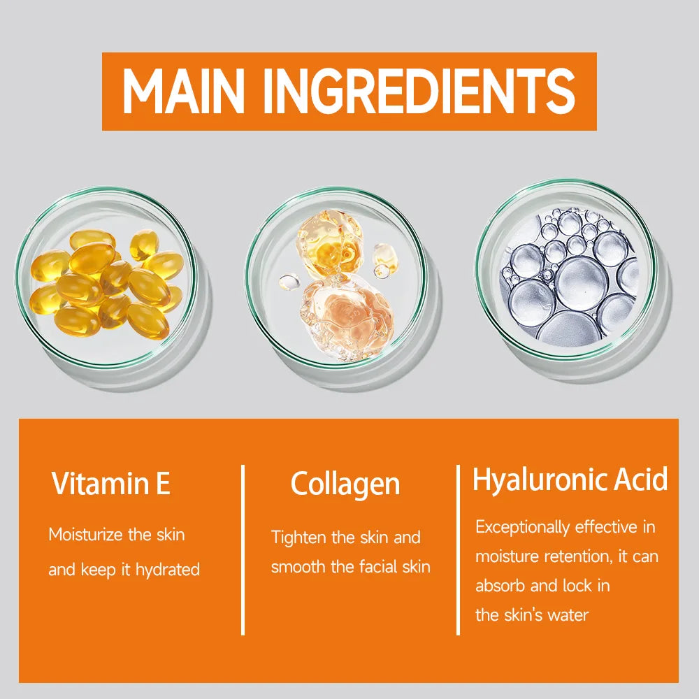 Crème Visage Curcuma & Vitamine C – Anti-Rides, Éclat & Raffermissante | Collagène & Soin Blanchissant