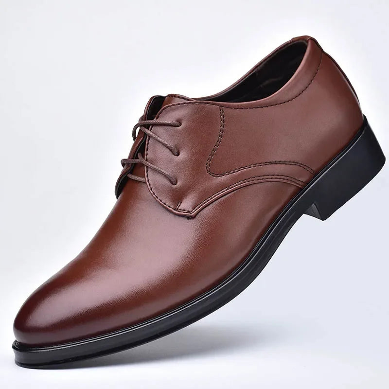 Derby Cuir Business Dress Homme 2025 – Casual Confortable Résistant Fourrure Chaussure