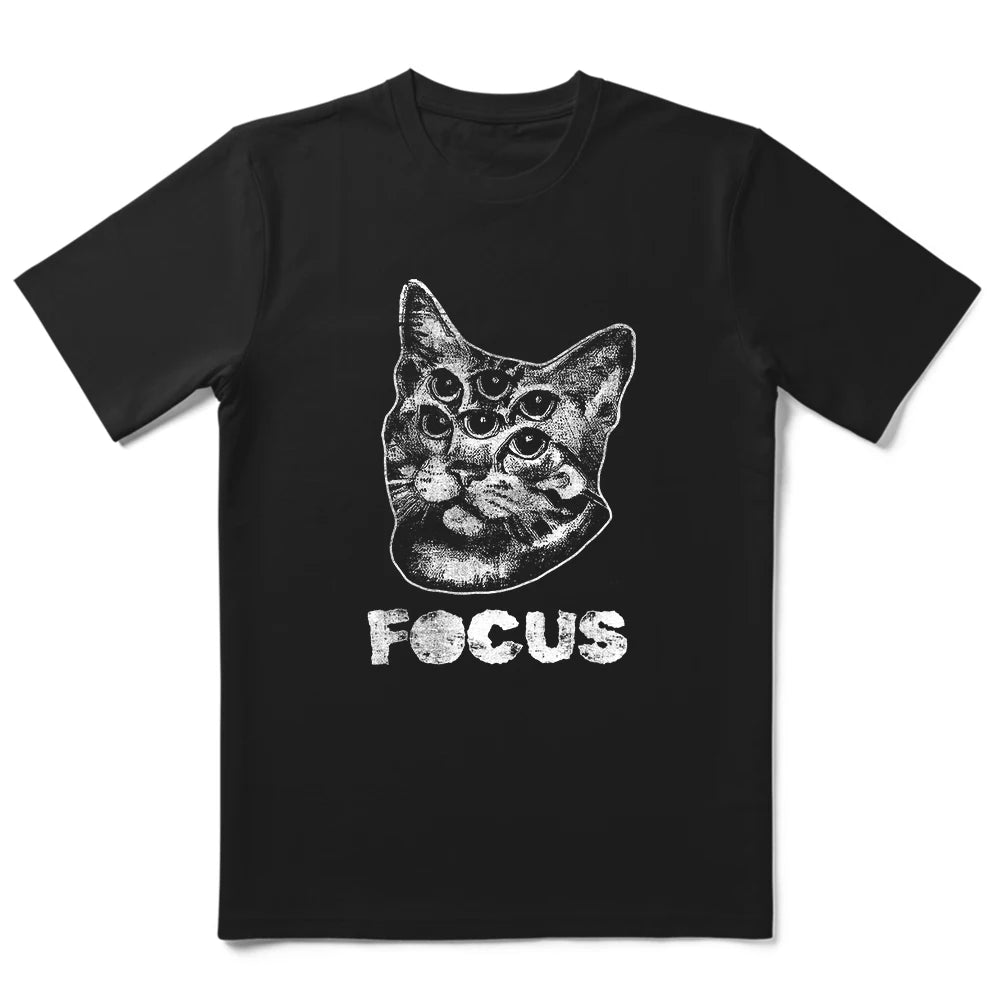 T-Shirt Homme 100% Coton Imprimé Chat Cool Loose Été Manches Courtes Col Rond Casual Tendance – Tee Graphique Félin Streetwear | Mode Homme Premium
