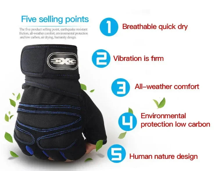Gants Sport Unisexe Anti-Choc & Anti-Glisse – Protection Poignets | Cyclisme, Randonnée, Musculation & Fitness | Homme & Femme