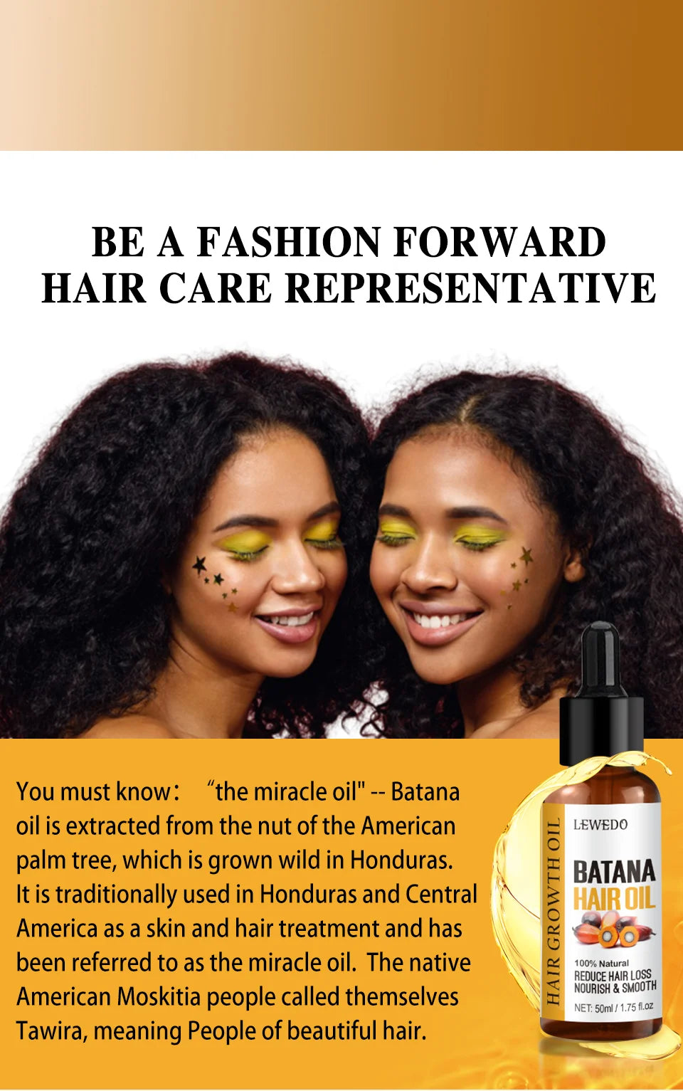 Huile de Batana Pure Lewedo Naturals – Repousse Rapide, Anti-Chute & Brillance | Soin Capillaire Naturel | Homme & Femme