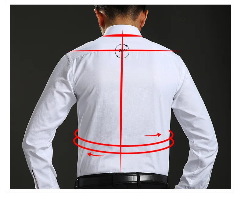 Chemise Homme Classique Poignets Français Manches Longues Coupe Standard – Formelle Business Mariage Bureau Blanche Élégante | Mode Homme Premium
