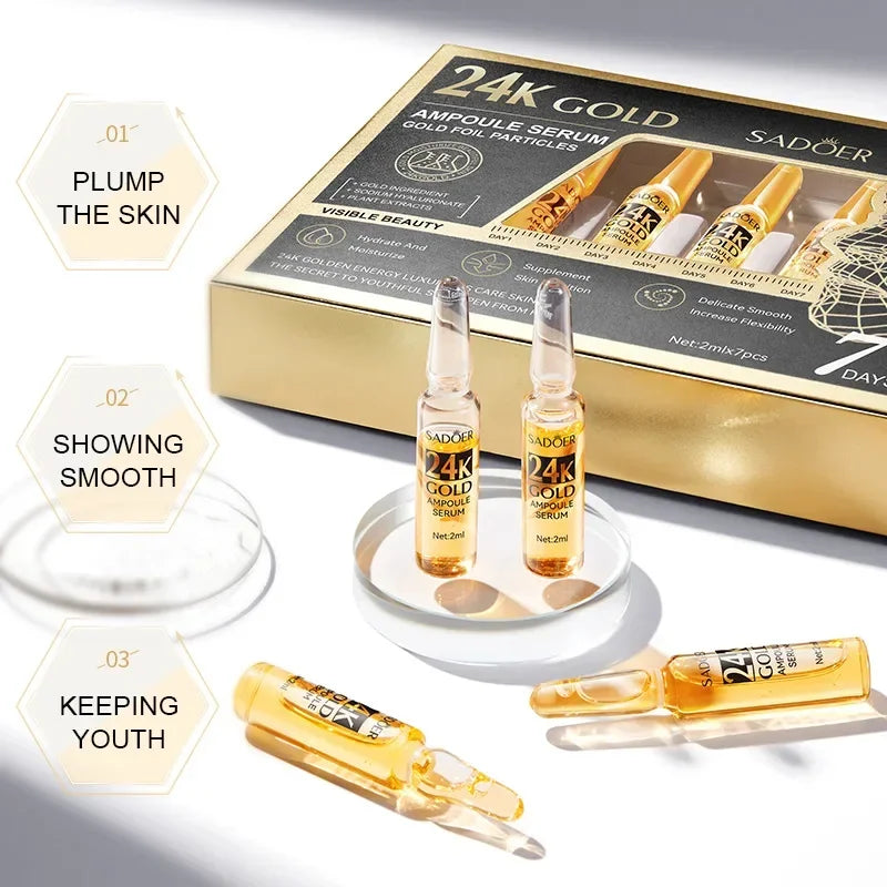 Sérum Ampoule Vitamine C – Éclat, Hydratation & Réparation Peau | Lissant & Unificateur de Teint | Soin Visage Skincare