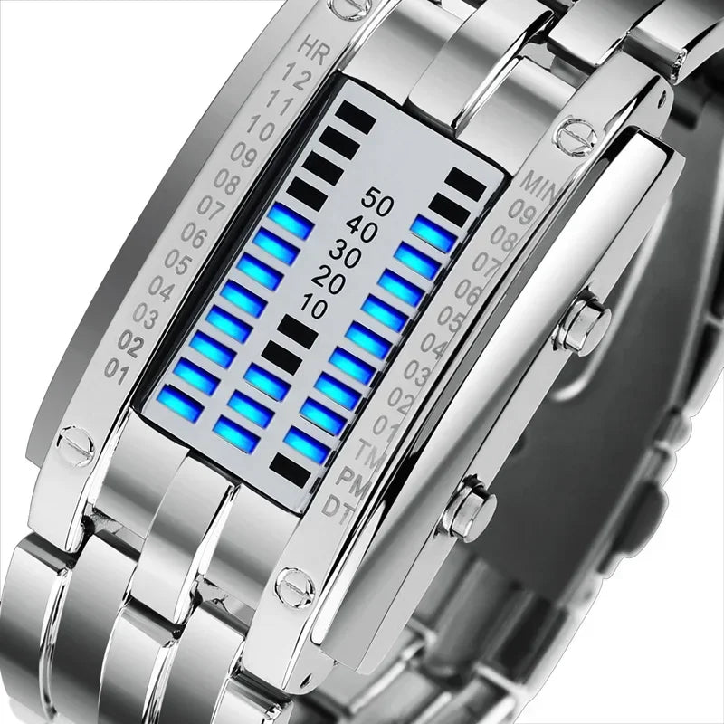 Montre Couple SKMEI 0926 LED Digital – Acier Inoxydable Étanche 5Bar Sport Créatif