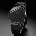 Montre Homme Business Fashion Maille Noire Quartz – Élégante Minimaliste Tendance