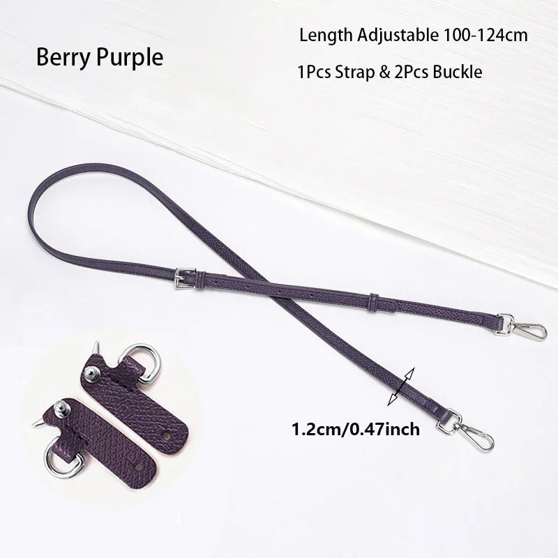 Bandoulière Remplacement Cuir Véritable – Sangle Sac Crossbody Compatible Longchamp Sans Perforation