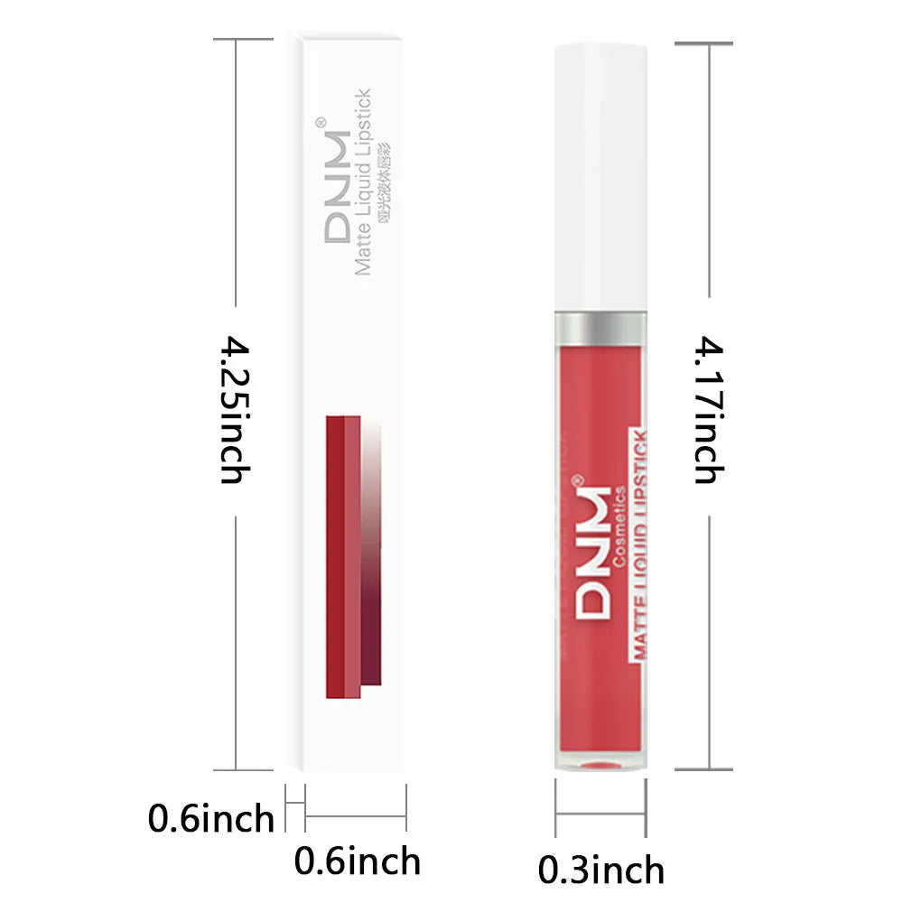 Gloss Velvet Mat DNM 18 Couleurs – Waterproof Longue Tenue | Lip Tint Nude, Rouge & Violet