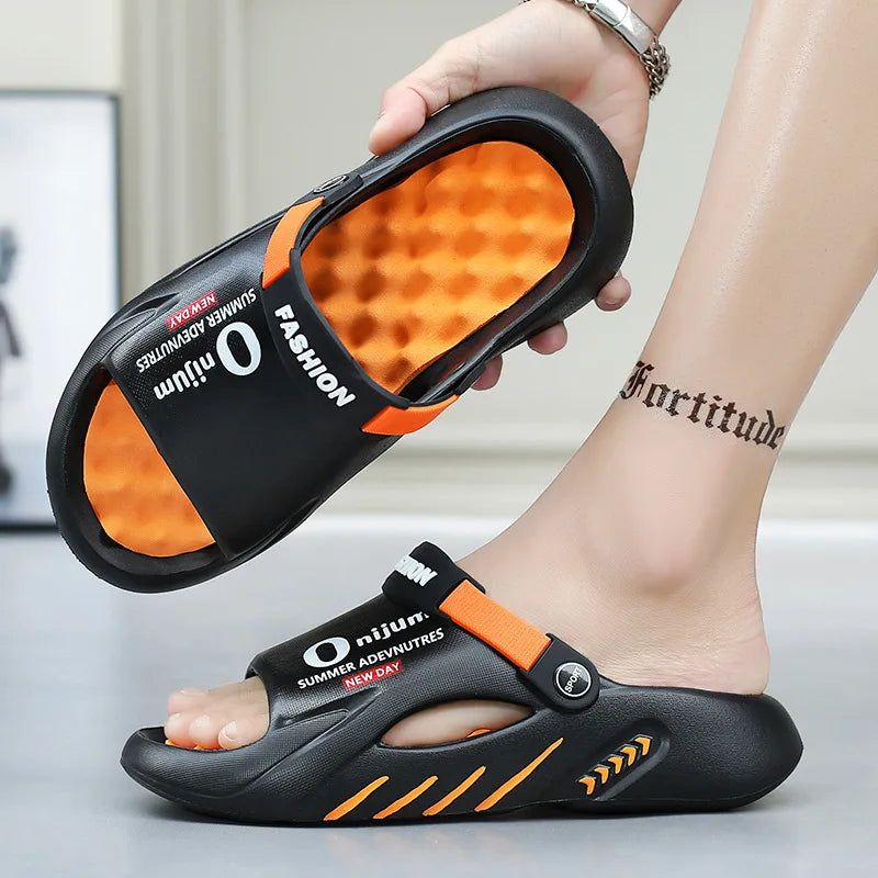 Sandales Sport Homme Comwarm Semelle Épaisse Massage – Slides Plage Casual Grande Taille