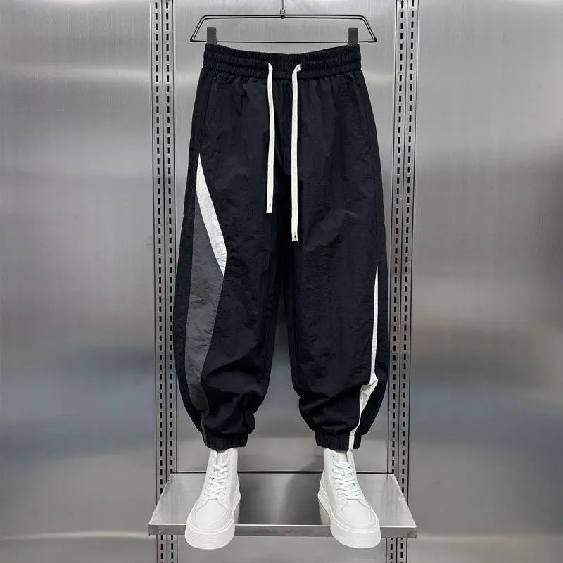 Pantalon Harlan Homme Séchage Rapide Rayé 2024 – Sport Casual Loose Patchwork Été