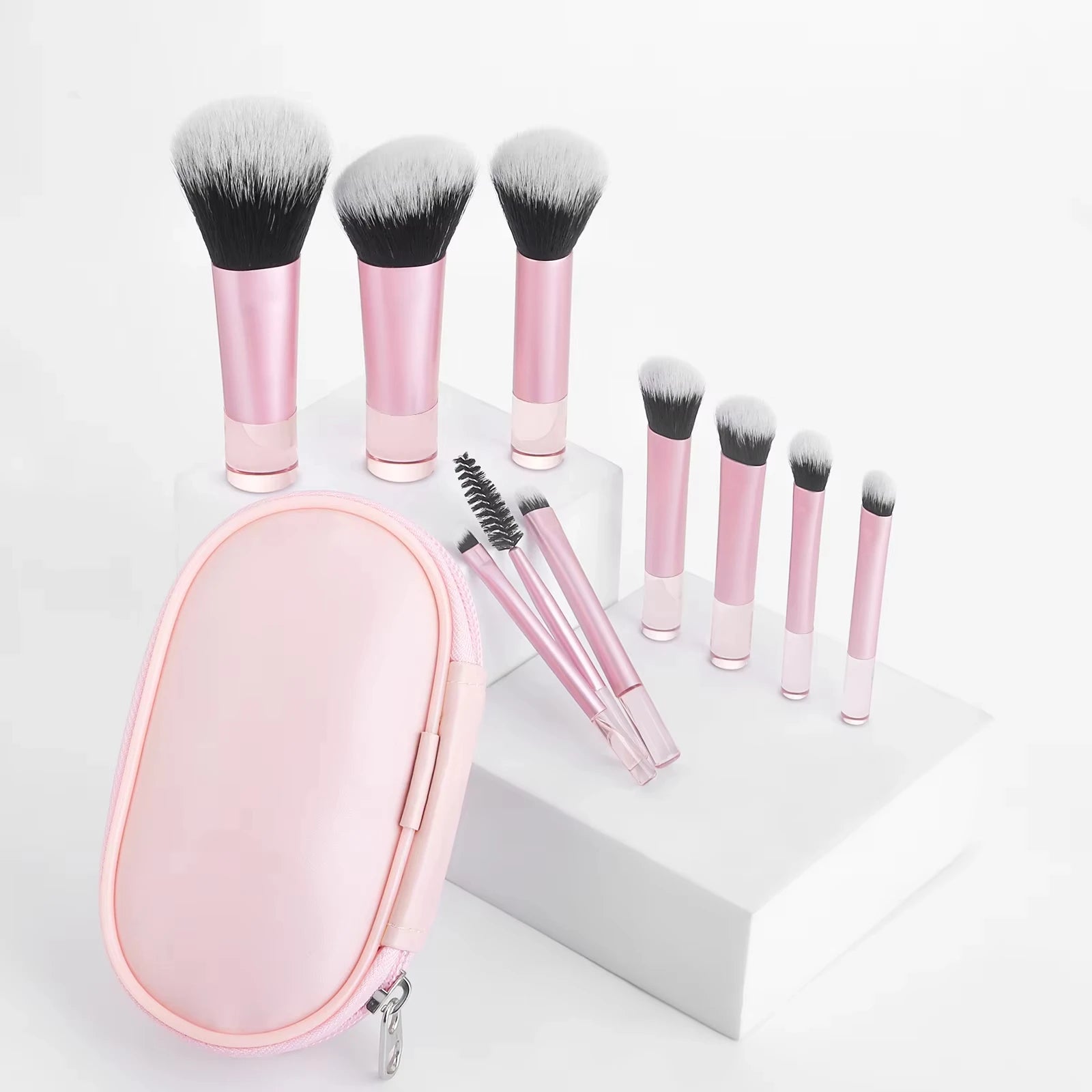 Kit 10 Pinceaux Maquillage Mini avec Pochette – Multifonction Maison & Voyage