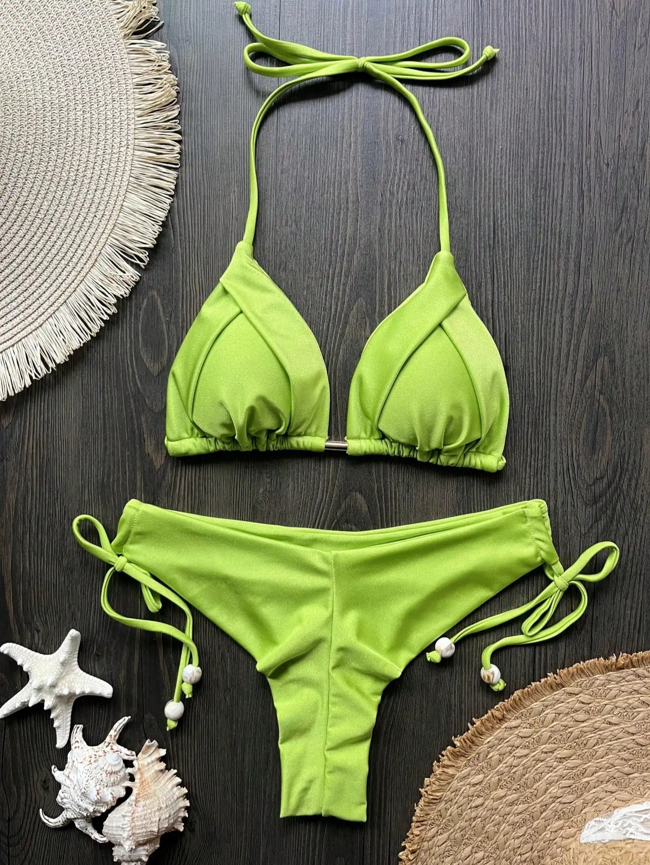Bikini Femme Triangle Brésilien Push-Up – 13 Coloris | Maillot de Bain 2 Pièces Sexy Plage Été